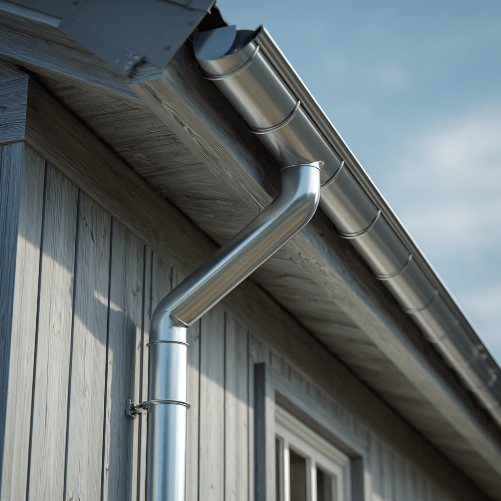 newly installed gutters