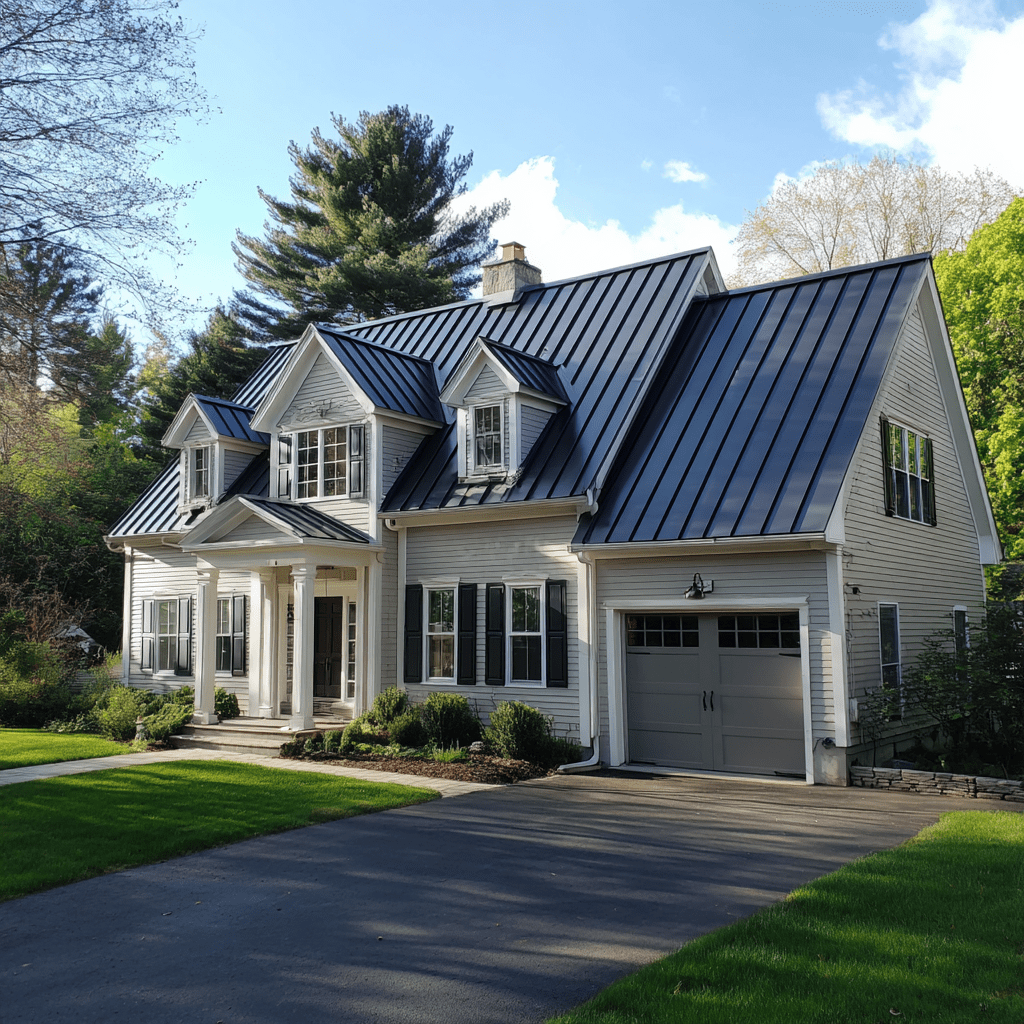 newly replaced metal roof